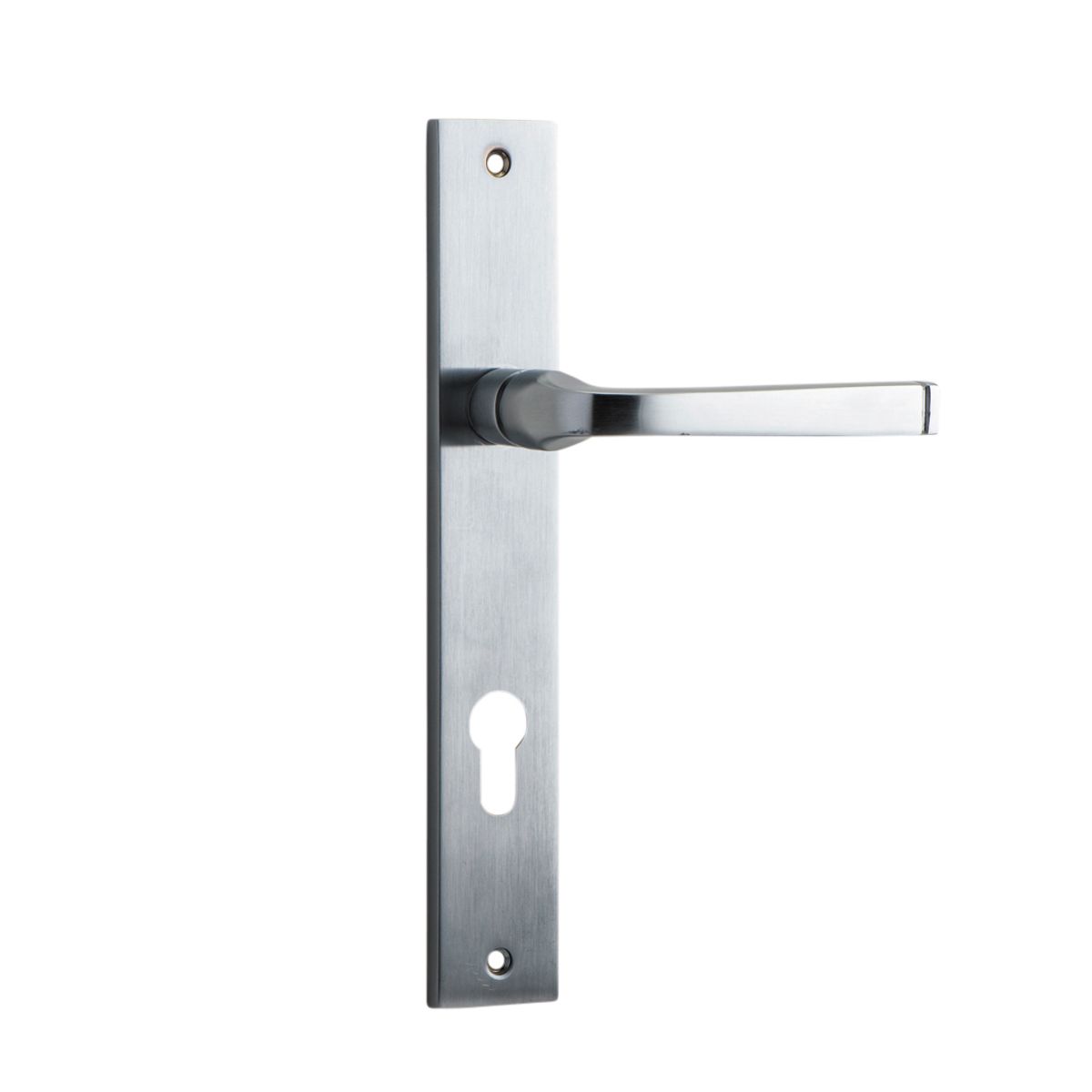 12208E85 - Annecy Lever - Rectangular Backplate - Brushed Chrome - Entrance