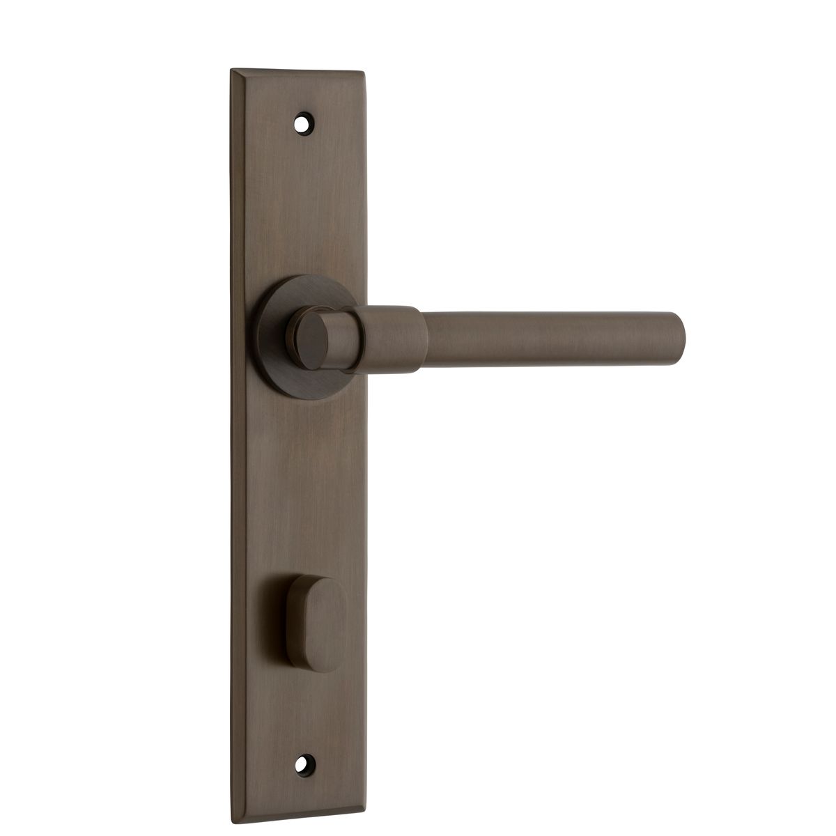 10904P85 - Helsinki Lever - Chamfered Backplate - Signature Brass - Privacy