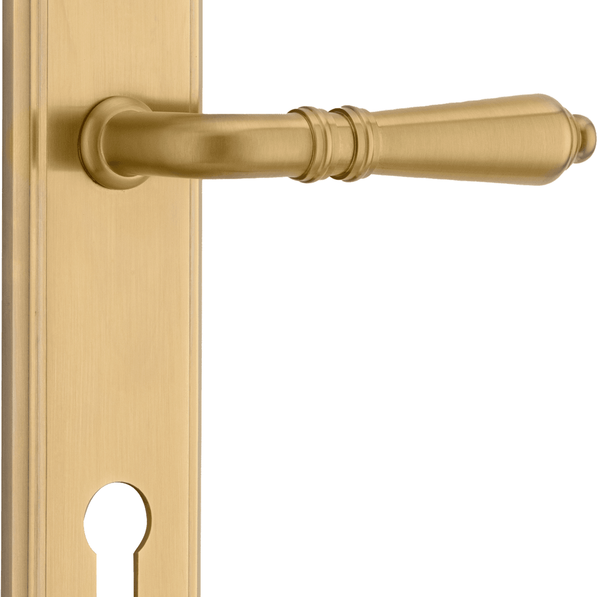 16236E85 - Sarlat Lever - Stepped Backplate - Brushed Gold PVD - Entrance