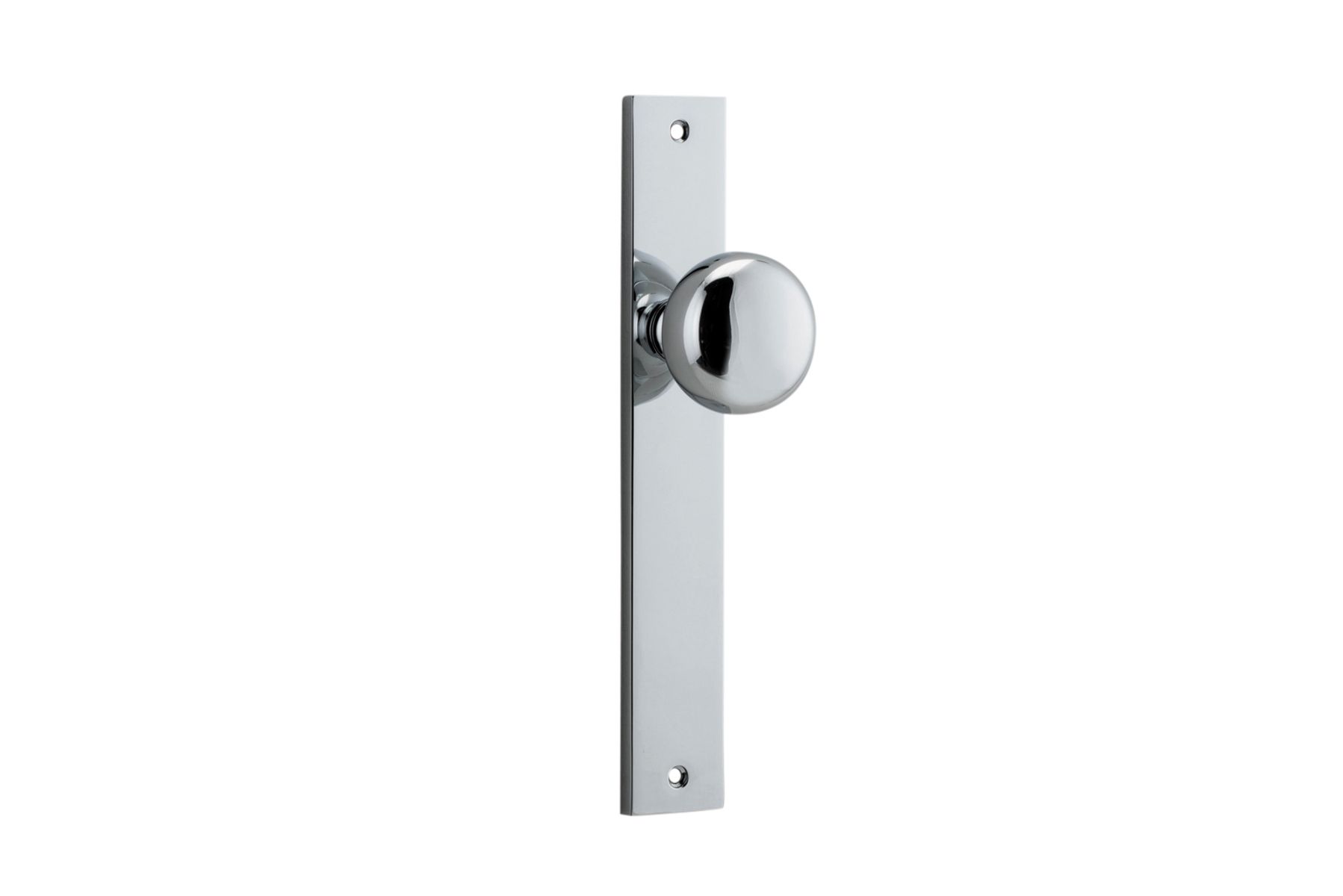 11822 - Cambridge Knob - Rectangular Backplate - Polished Chrome - Passage