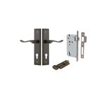 10926KENTR60KT - Stirling Lever - Stepped Backplate Entrance Kit with High Security Lock - Signature Brass - Entrance