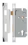 6053 - Rebated 85mm Euro Mortice Locks - 60mm Backset - Polished Chrome