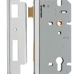 6053 - Rebated 85mm Euro Mortice Locks - 60mm Backset - Polished Chrome