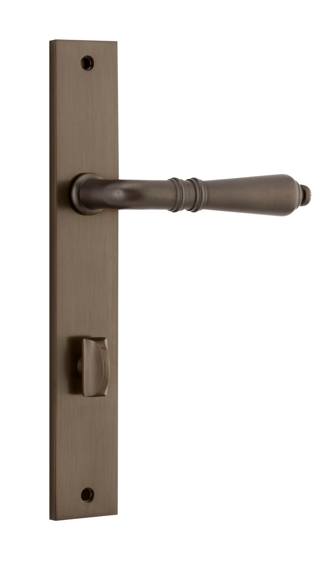 10700P85 - Sarlat Lever - Rectangular Backplate - Signature Brass - Privacy
