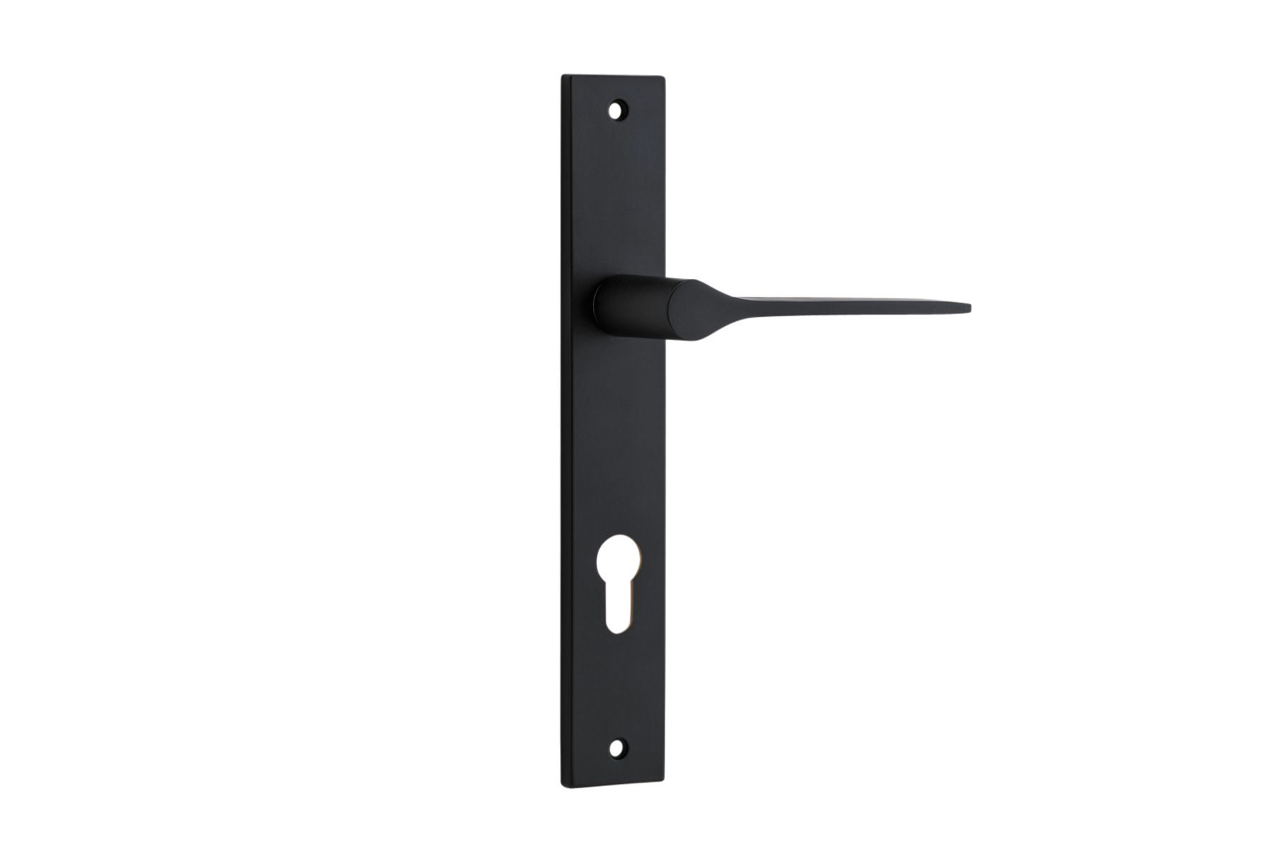 12754E85 - Como Lever - Rectangular Backplate - Matt Black - Entrance