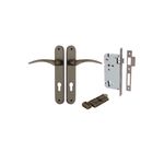10728KENTR60KT - Oxford Lever - Oval Backplate Entrance Kit with High Security Lock - Signature Brass - Entrance