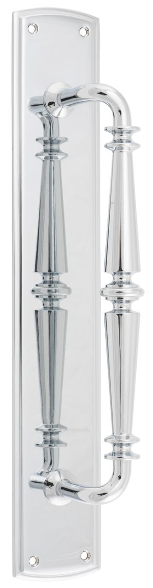 9344 - Sarlat Pull Handle on Backplate - Polished Chrome