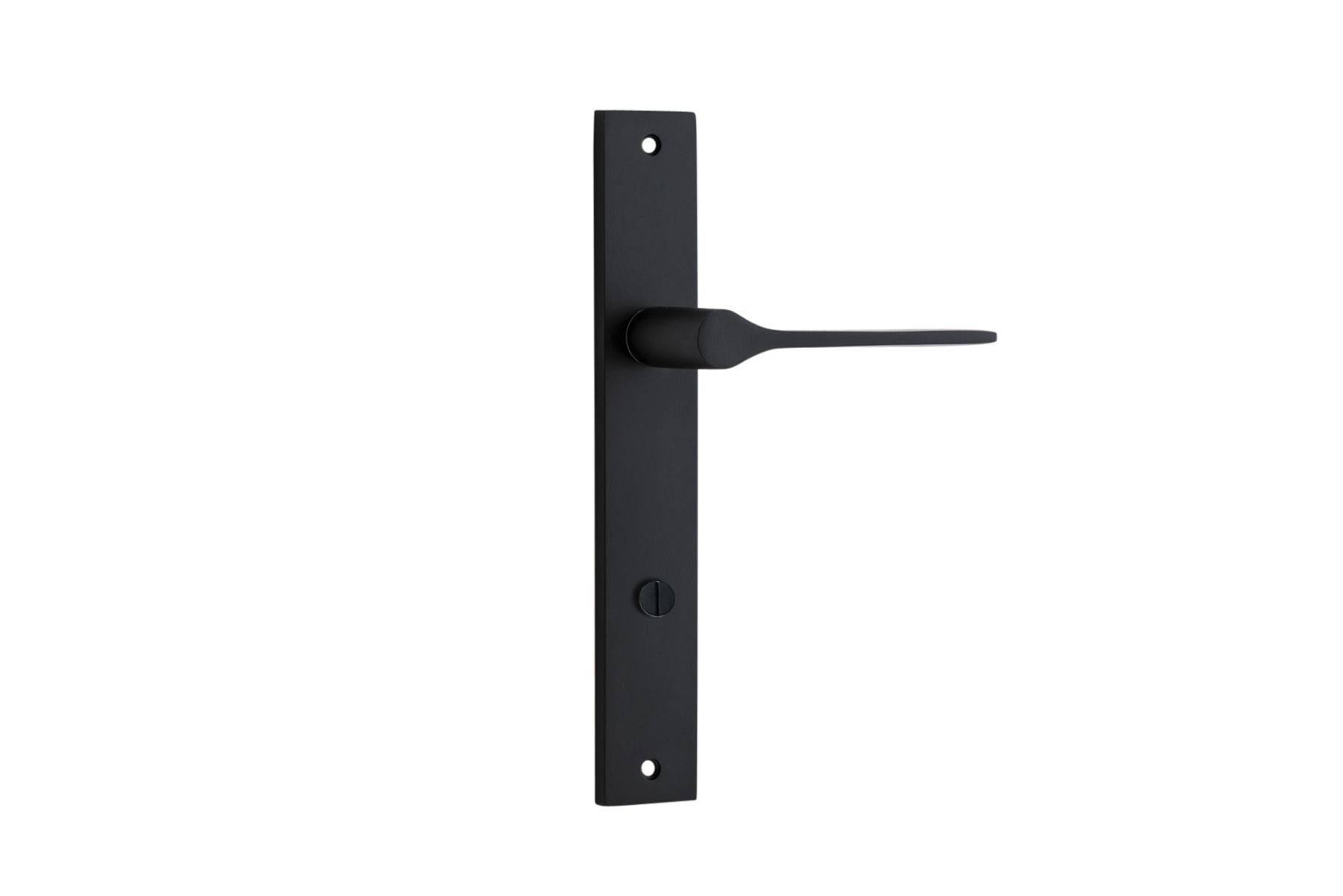 12754P85 - Como Lever - Rectangular Backplate - Matt Black - Privacy