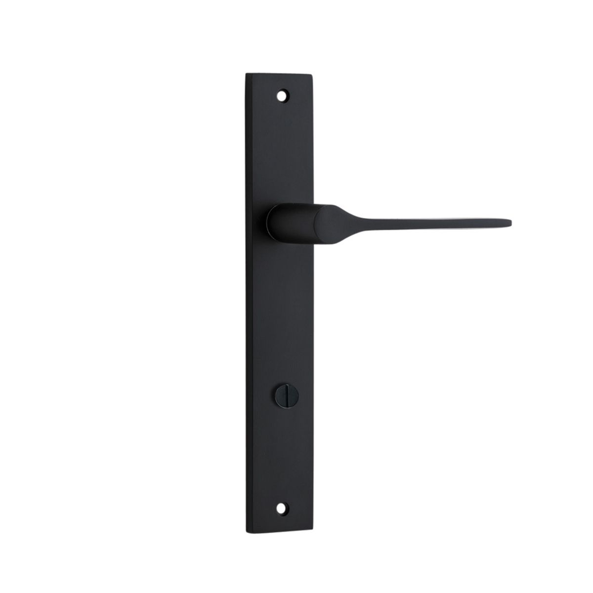 12754P85 - Como Lever - Rectangular Backplate - Matt Black - Privacy