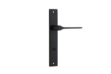12754P85 - Como Lever - Rectangular Backplate - Matt Black - Privacy