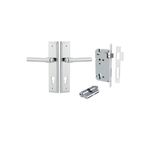 11902KENTR60KK - Helsinki Lever - Stepped Backplate Entrance Kit with High Security Lock - Polished Chrome - Entrance