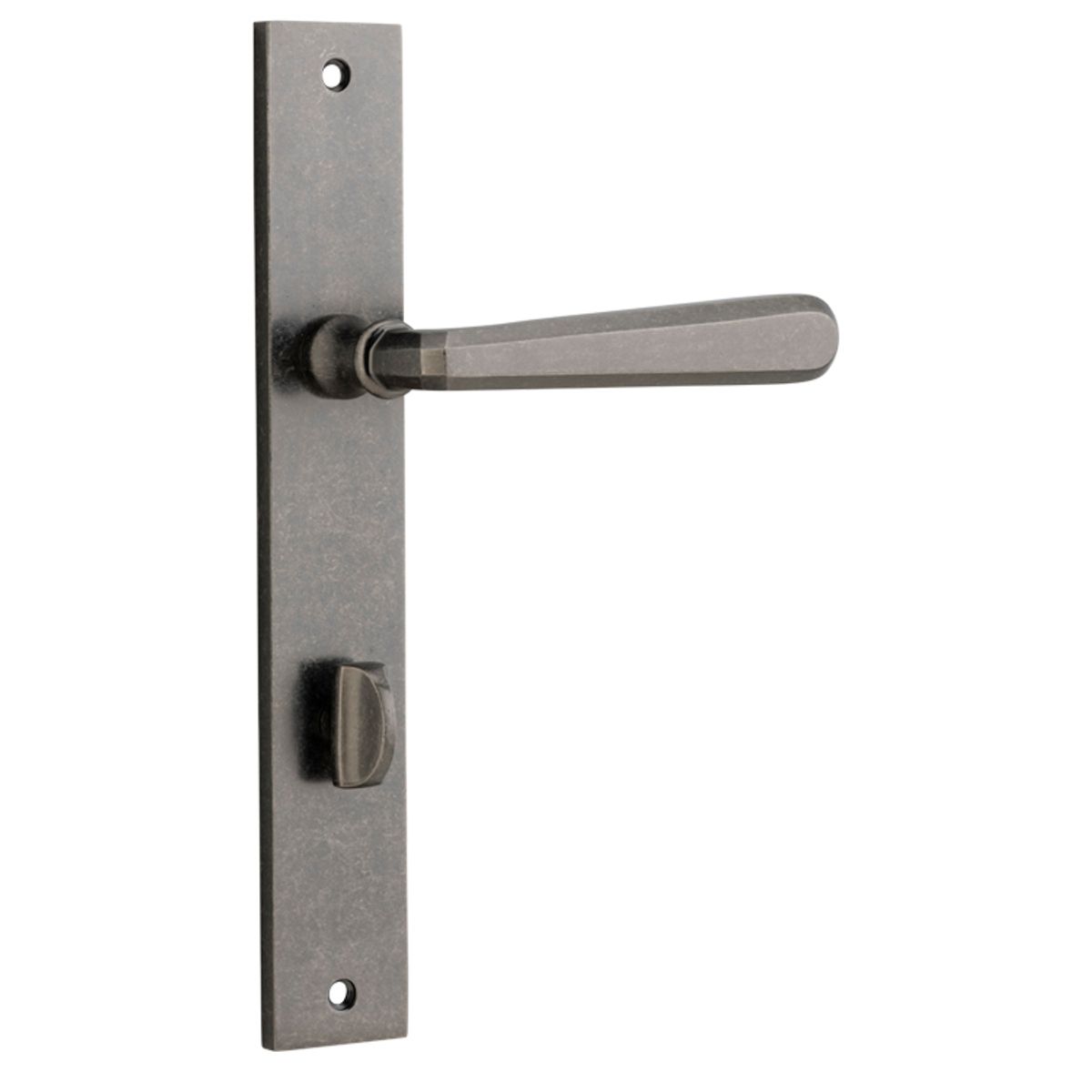 13872P85 - Copenhagen Lever - Rectangular Backplate - Distressed Nickel - Privacy