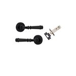 0313KPASS60 - Verona Lever - Round Rose Passage Kit - Matt Black - Passage