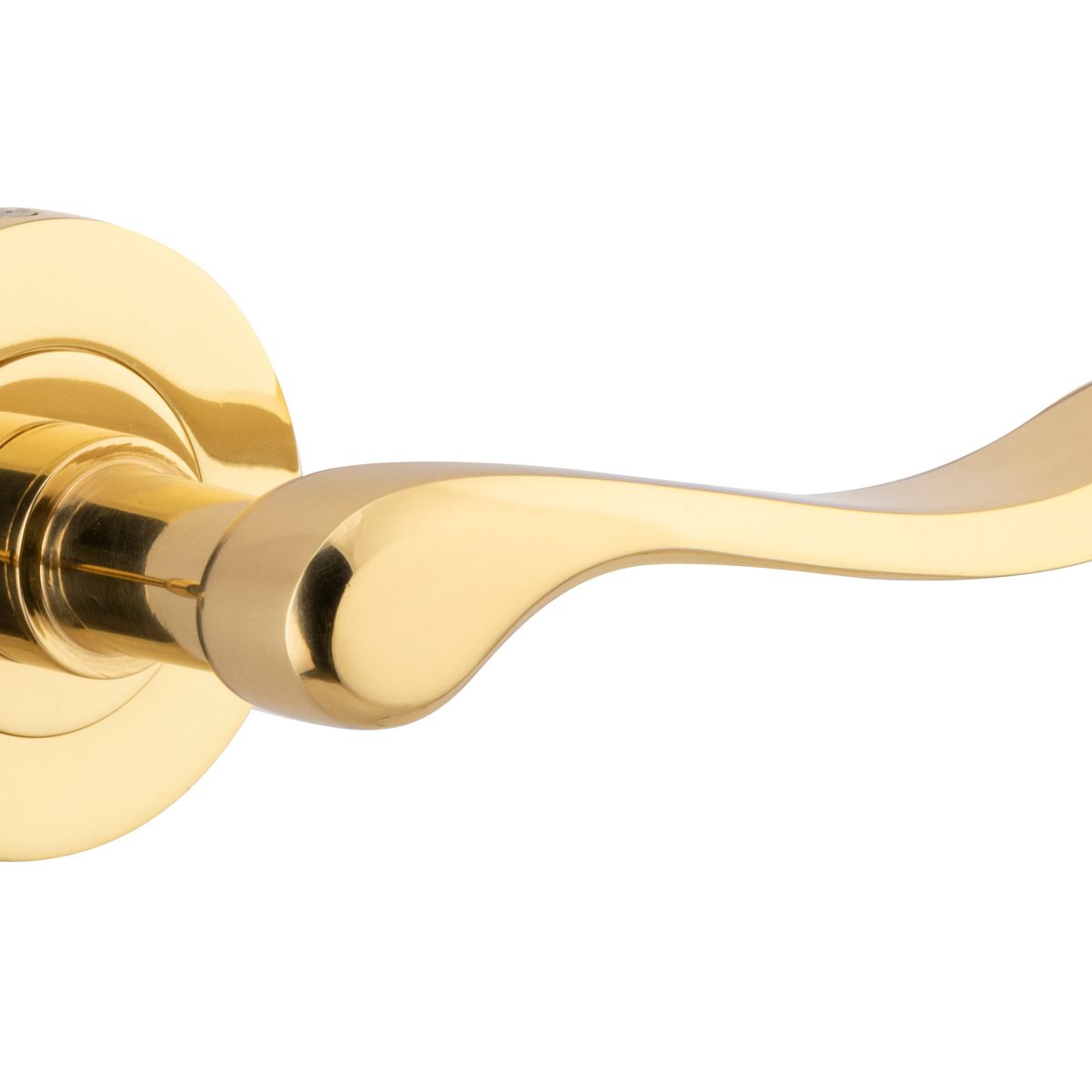 20790KIBPRIV60 - Stirling Lever - Round Rose (Inbuilt Privacy) - Polished Brass - Privacy