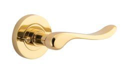20790KIBPRIV60 - Stirling Lever - Round Rose (Inbuilt Privacy) - Polished Brass - Privacy
