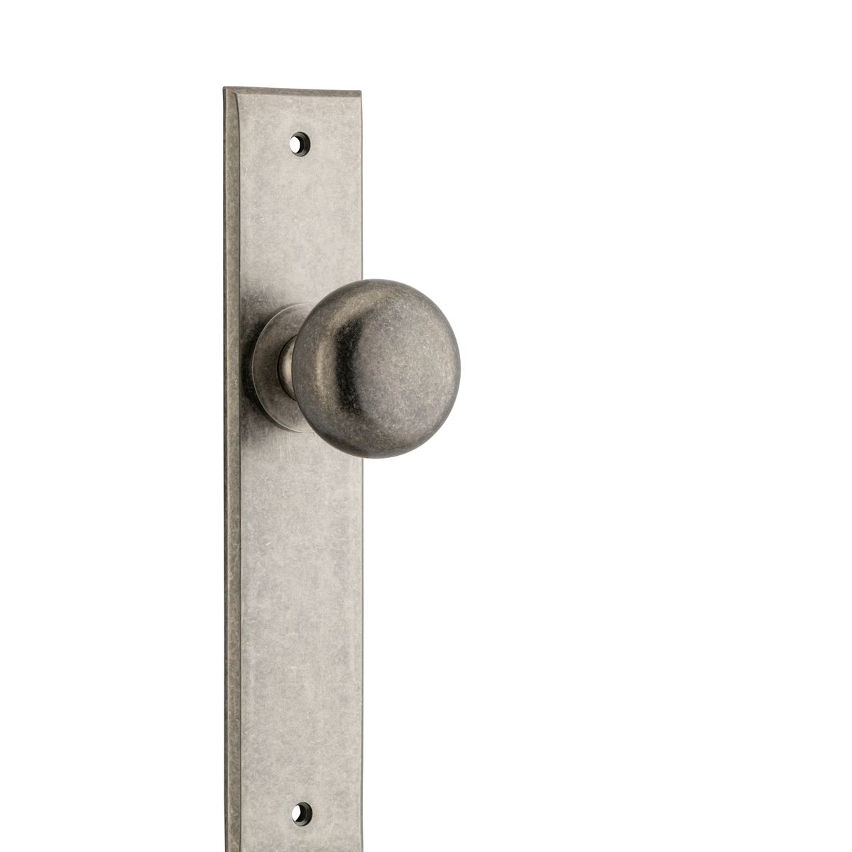 13946 - Cambridge Knob - Chamfered Backplate - Distressed Nickel - Passage