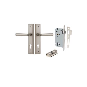 Copenhagen Lever - Stepped Backplate Entrance Kit with High Security Lock