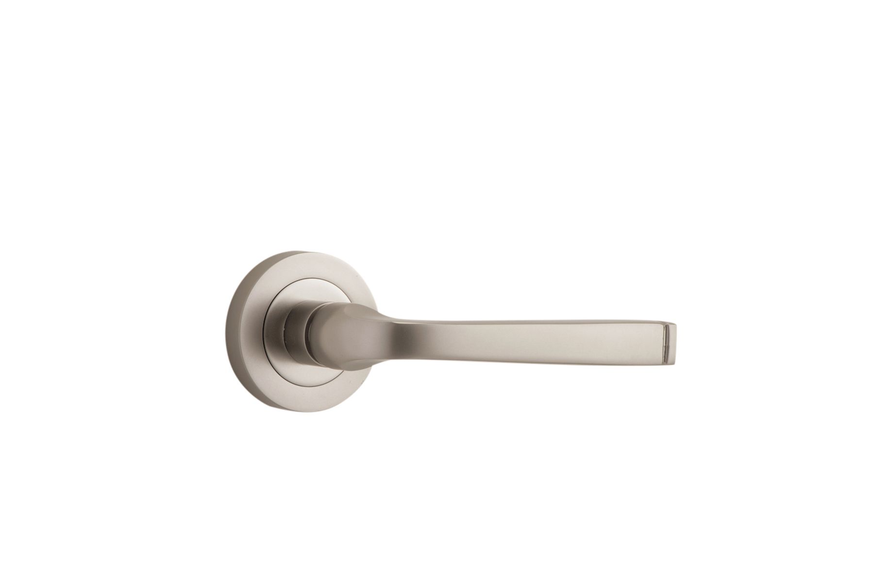 0329 - Annecy Lever - Round Rose - Satin Nickel - Passage