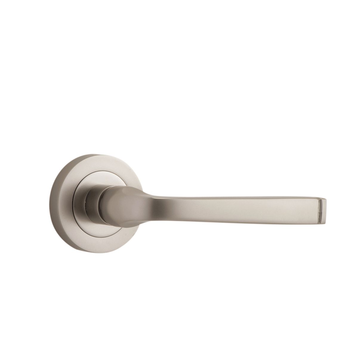 0329 - Annecy Lever - Round Rose - Satin Nickel - Passage