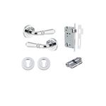 9204KENTR60KK - Sarlat Lever - Round Rose Entrance Kit with Separate High Security Lock - Polished Chrome - Entrance