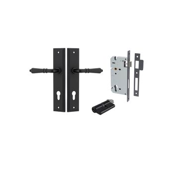Sarlat Lever - Stepped Backplate Entrance Kit with High Security Lock