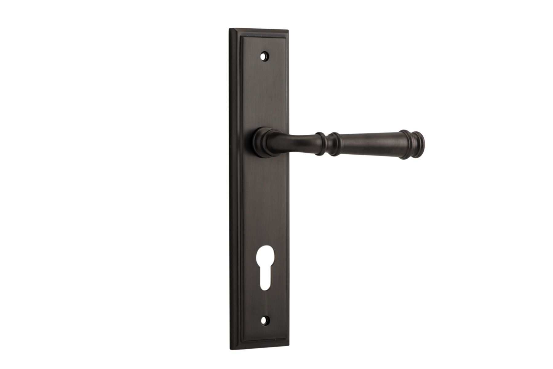 10742E85 - Verona Lever - Stepped Backplate - Signature Brass - Entrance