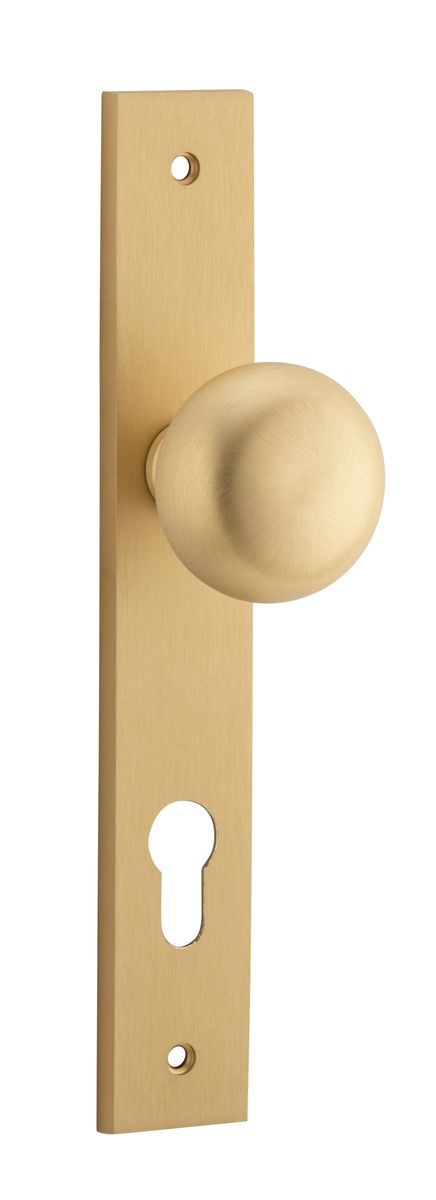 15322E85 - Cambridge Knob - Rectangular Backplate - Brushed Brass - Entrance
