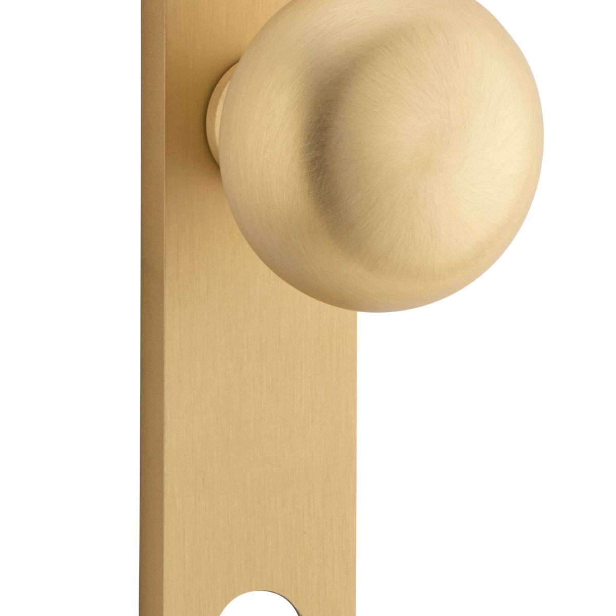 15322E85 - Cambridge Knob - Rectangular Backplate - Brushed Brass - Entrance
