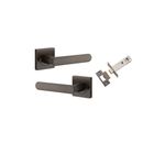 21181KIBPRIV60 - Osaka Lever - Square Rose (Inbuilt Privacy) - Signature Brass - Privacy