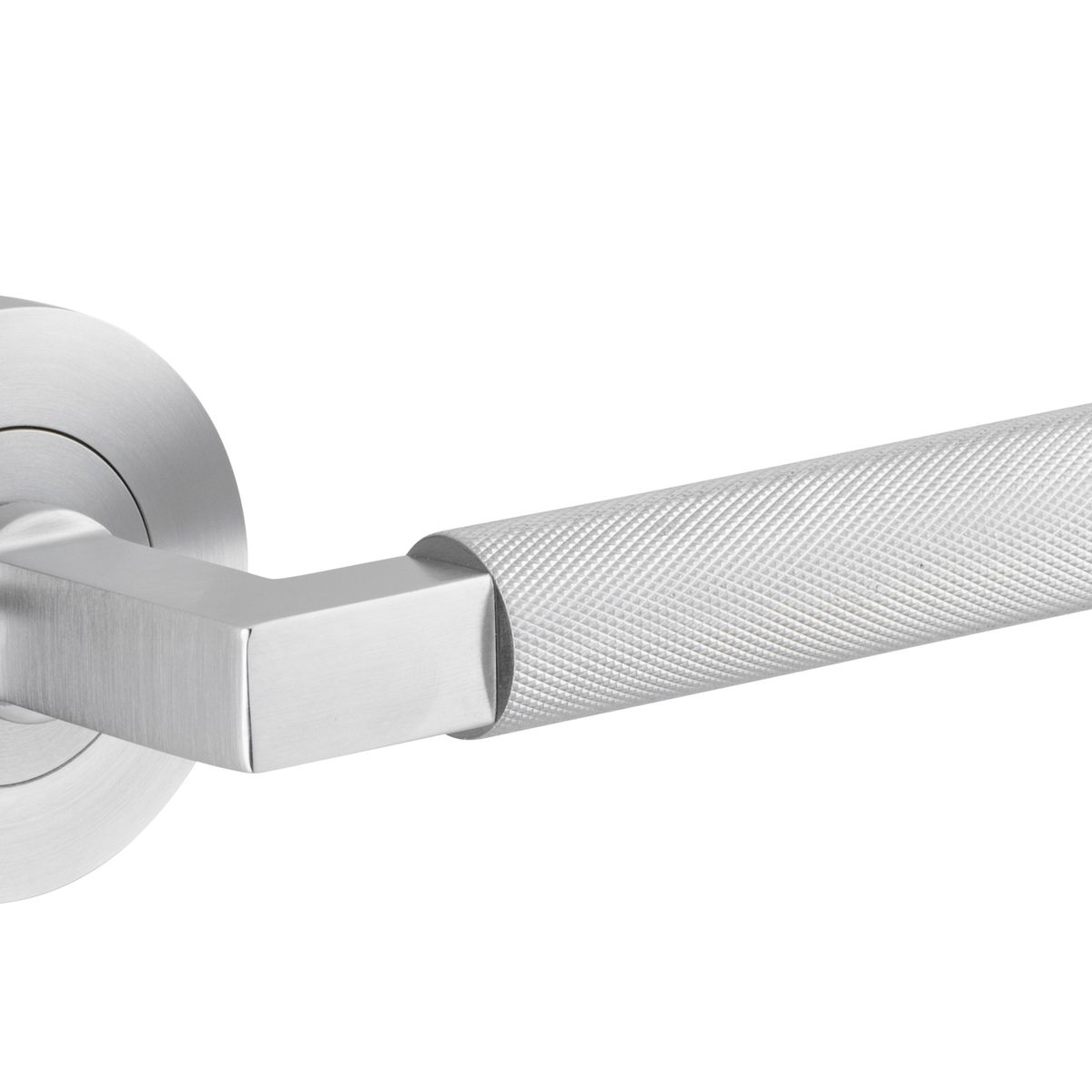 0355KIBPRIV60 - Brunswick Lever - Round Rose Privacy Kit (Inbuilt Privacy) - Brushed Chrome - Privacy