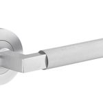 0355KIBPRIV60 - Brunswick Lever - Round Rose Privacy Kit (Inbuilt Privacy) - Brushed Chrome - Privacy