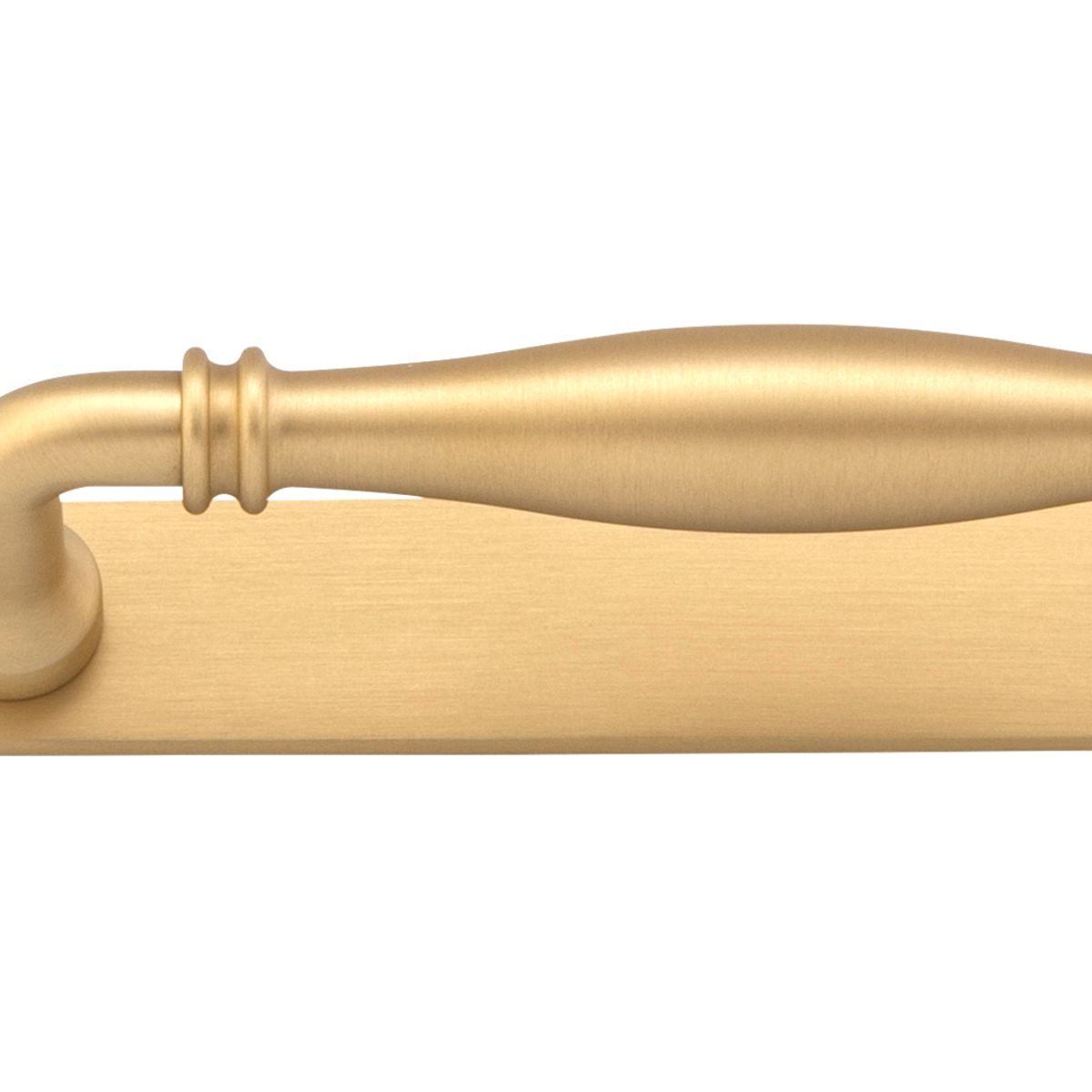 21066B - Sarlat Cabinet Pull with Backplate - CTC128mm - Brushed Brass