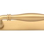 21066B - Sarlat Cabinet Pull with Backplate - CTC128mm - Brushed Brass