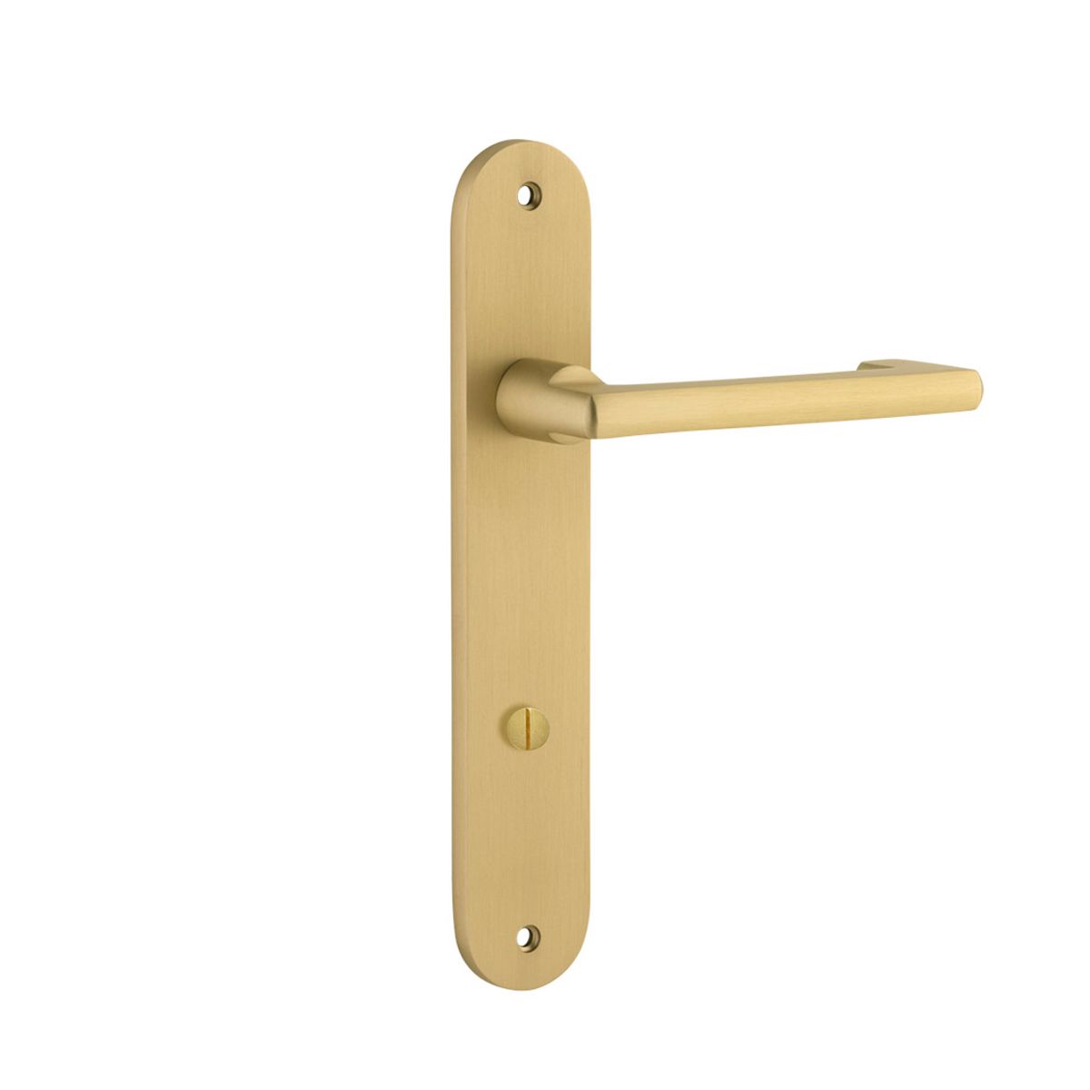 16352P85 - Baltimore Return Lever - Oval Backplate - Brushed Gold PVD - Privacy