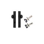 12820KPRIV60 - Paddington Knob - Rectangular Backplate Privacy Kit with Privacy Turn - Matt Black - Privacy