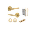 16274KENTR60KT - Baltimore Lever - Round Rose Entrance Kit with Separate High Security Lock - Brushed Gold PVD - Entrance