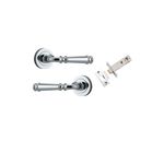 0314KPASS60 - Verona Lever - Round Rose Passage Kit - Polished Chrome - Passage