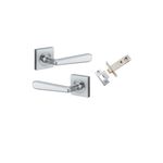 21195KPASS60 - Copenhagen Lever - Square Rose Passage Kit - Brushed Chrome - Passage