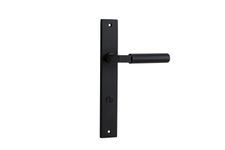 12750P85 - Berlin Lever - Rectangular Backplate - Matt Black - Privacy
