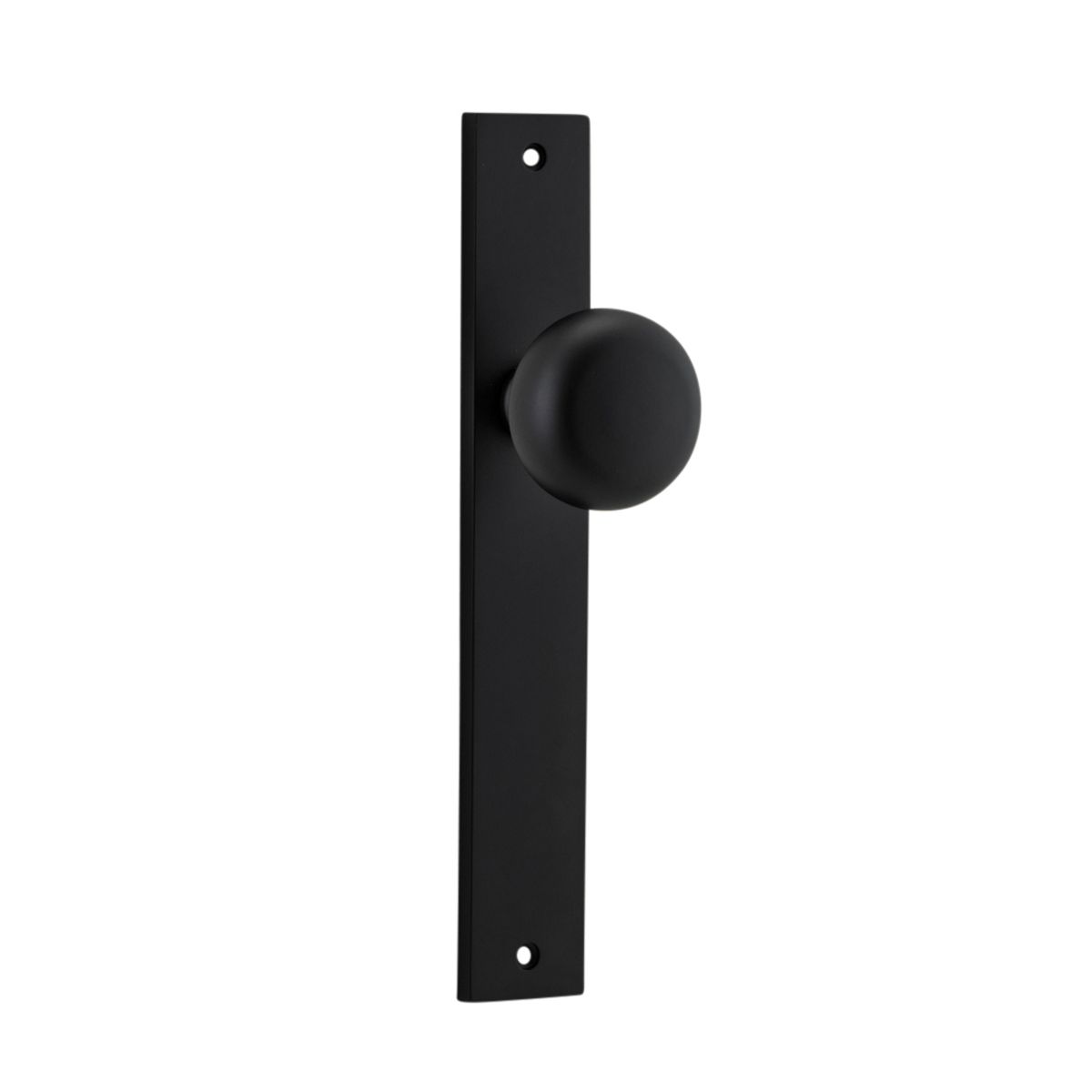12822 - Cambridge Knob - Rectangular Backplate - Matt Black - Passage