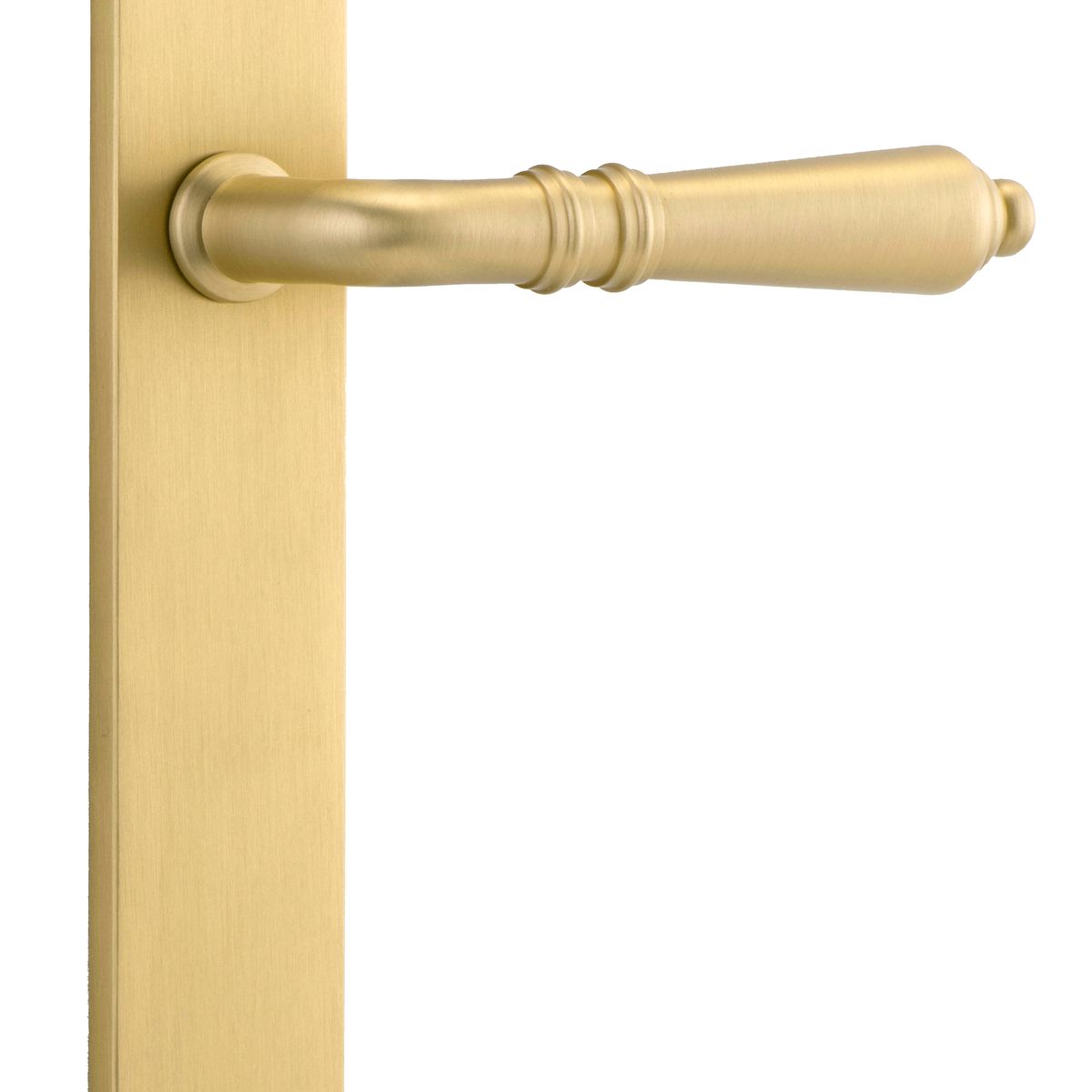 16200 - Sarlat Lever - Rectangular Backplate - Brushed Gold PVD - Passage