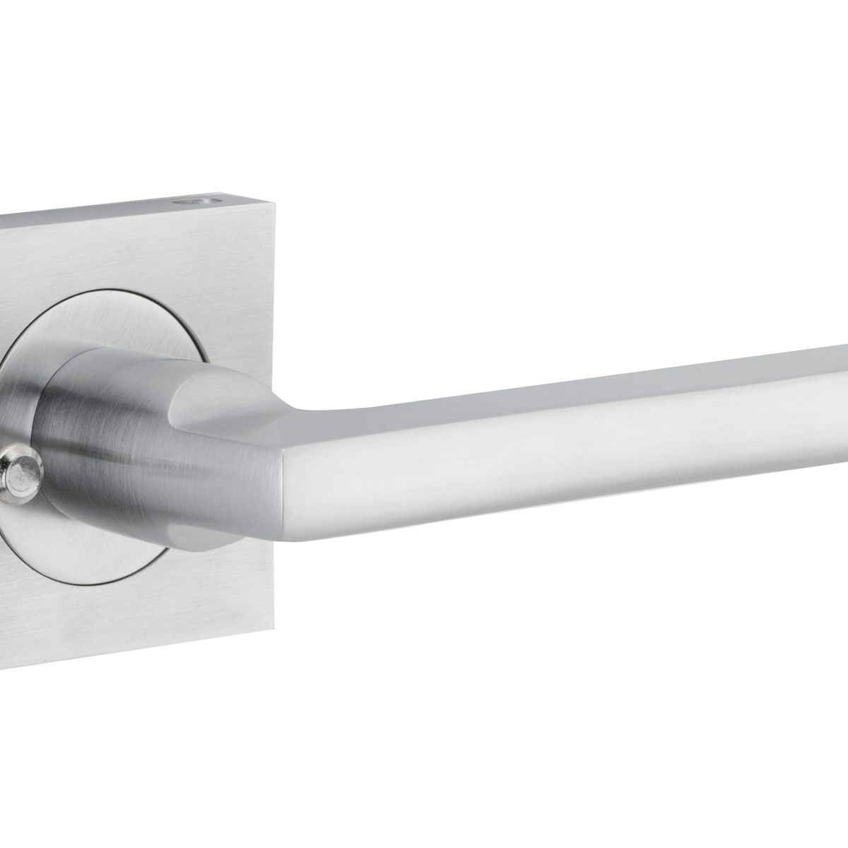 0275KIBPRIV60 - Baltimore Lever - Square Rose (Inbuilt Privacy) - Brushed Chrome - Privacy