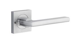 0275KIBPRIV60 - Baltimore Lever - Square Rose (Inbuilt Privacy) - Brushed Chrome - Privacy