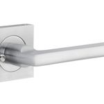 0275KIBPRIV60 - Baltimore Lever - Square Rose (Inbuilt Privacy) - Brushed Chrome - Privacy