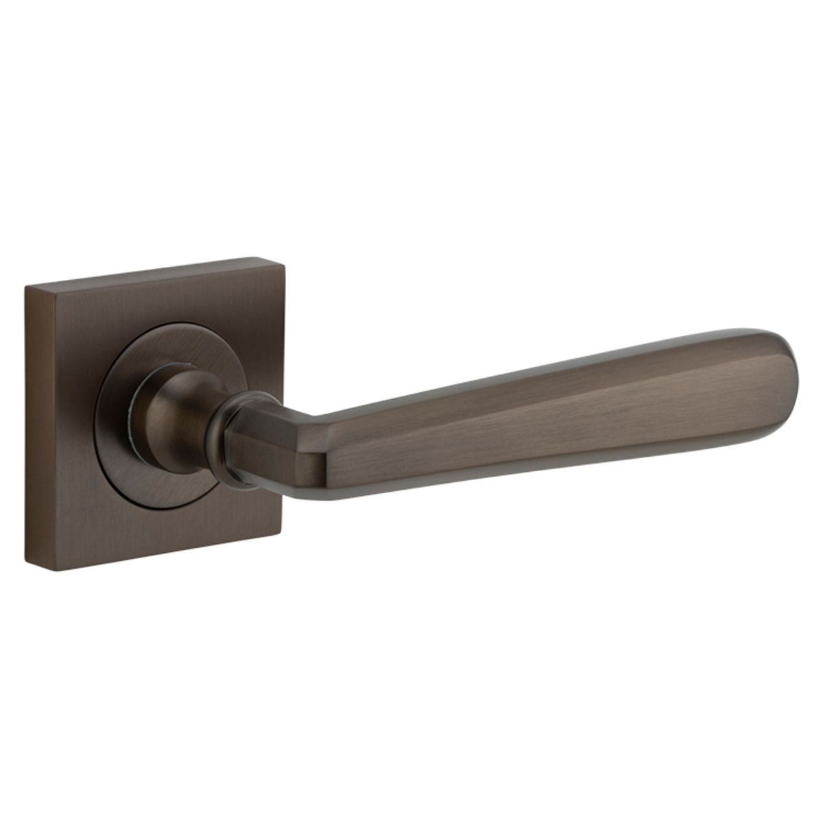 21191 - Copenhagen Lever - Square Rose - Signature Brass - Passage