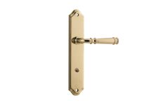 10218P85 - Verona Lever - Shouldered Backplate - Polished Brass - Privacy
