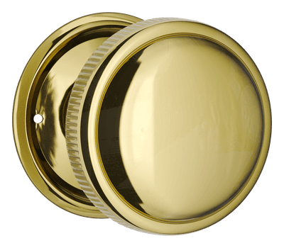 Small Milled Edged Mortice Knob - Round Rose