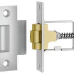 21856 - Roller Latch with Face Plate and Striker - Brushed Chrome
