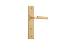 15294P85 - Berlin Lever - Chamfered Backplate - Brushed Brass - Privacy