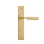 15294P85 - Berlin Lever - Chamfered Backplate - Brushed Brass - Privacy